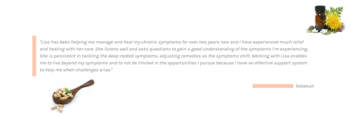 Lisa Wheeler Homeopathy | Testimonials | Rebekah